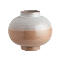 Kugelvase Höhe 20cm LIVIA In Creme-Rosa