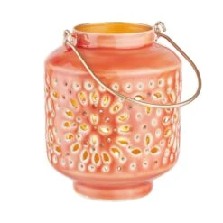 Laterne Höhe 10cm BLUE MAROCCO In Pastellorange -Butlers Speichern butlers laterne hohe 10cm blue marocco in pastellorange 1