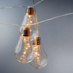 LED-Lichterkette 10 Lichter Mit USB-Batteriefach BULB LIGHTS In Transparent -Butlers Speichern butlers led lichterkette 10 lichter mit usb batteriefach bulb lights in transparent 4