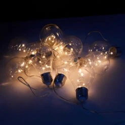 LED-Lichterkette 10 Lichter Mit USB-Batteriefach BULB LIGHTS In Transparent -Butlers Speichern butlers led lichterkette 10 lichter mit usb batteriefach bulb lights in transparent 5