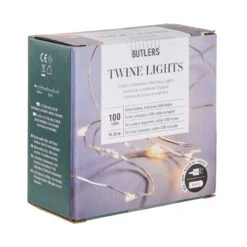 LED Lichterkette 100 Lichter Mit USB-Batteriefach TWINE LIGHTS In Silber -Butlers Speichern butlers led lichterkette 100 lichter mit usb batteriefach twine lights in silber 2