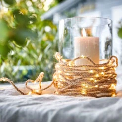 LED Outdoor-Lichterkette Naturseil 100 Lichter Mit Stecker FARMHOUSE In Natur -Butlers Speichern butlers led outdoor lichterkette naturseil 100 lichter mit stecker farmhouse in natur 4