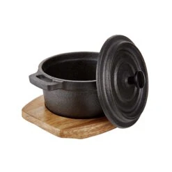 Mini-Serviertopf Mit Holzuntersetzer L 14 X B 11cm HOT IRON In Schwarz -Butlers Speichern butlers mini serviertopf mit holzuntersetzer l 14 x b 11cm hot iron in schwarz 4