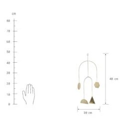 Mobile 4 Ornamente Länge 48cm PEACEFUL HOME In Gold -Butlers Speichern butlers mobile 4 ornamente lange 48cm peaceful home in gold 2
