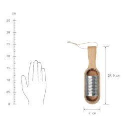 Parmesanreibe L 24,5 X B 7cm GOURMET In Braun-Silber -Butlers Speichern butlers parmesanreibe l 24 5 x b 7cm gourmet in braun silber 2