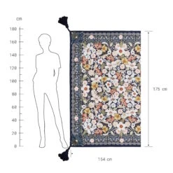 Picknickdecke L 175 X B 154cm BETWEEN FLOWERS In Dunkelblau 15 Picknickdecke L 175 X B 154cm BETWEEN FLOWERS In Dunkelblau -Butlers Speichern butlers picknickdecke l 175 x b 154cm between flowers in dunkelblau 3