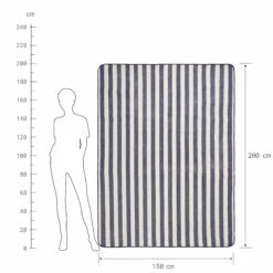 Picknickdecke Streifen L 150 X B 200cm WANDERLUST In Creme-Blau -Butlers Speichern butlers picknickdecke streifen l 150 x b 200cm wanderlust in creme blau 3