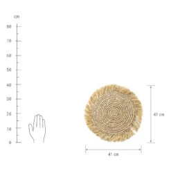 Platzset Mit Fransen Ø41cm RAFFIA In Natur -Butlers Speichern butlers platzset mit fransen o41cm raffia in natur 2