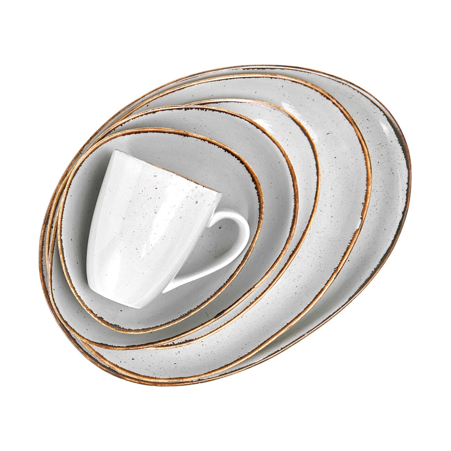 Platzteller L 31 X B 23cm FINCA In Grau 6 Platzteller L 31 X B 23cm FINCA In Grau – Bild 4