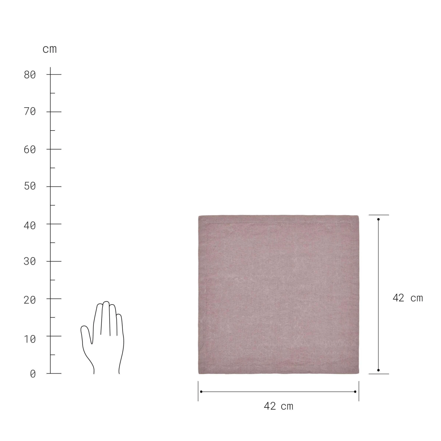 Serviette L 42 X B 42cm RIGA In Pastelllila 5 Serviette L 42 X B 42cm RIGA In Pastelllila – Bild 3