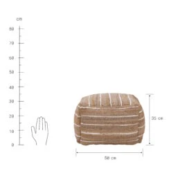 Sitzpouf B 50 X H 35cm ALL NATURE In Natur -Butlers Speichern butlers sitzpouf b 50 x h 35cm all nature in natur 3