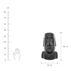 Statue Höhe 46cm MOAI In Grau -Butlers Speichern butlers statue hohe 46cm moai in grau 2
