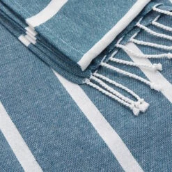 Strandtuch L 200 X B 180cm SURFSIDE In Blau 12 Strandtuch L 200 X B 180cm SURFSIDE In Blau -Butlers Speichern butlers strandtuch l 200 x b 180cm surfside in blau 4