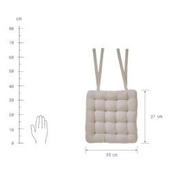 Stuhlkissen Mit Bändchen L 35 X B 37cm SOLID In Beige -Butlers Speichern butlers stuhlkissen mit bandchen l 35 x b 37cm solid in beige 3