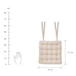 Stuhlkissen Mit Bändchen L 35 X B 37cm SOLID In Creme -Butlers Speichern butlers stuhlkissen mit bandchen l 35 x b 37cm solid in creme 2