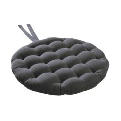 Stuhlkissen Mit Bändchen Ø42cm SOLID In Grau -Butlers Speichern butlers stuhlkissen mit bandchen o42cm solid in grau 2