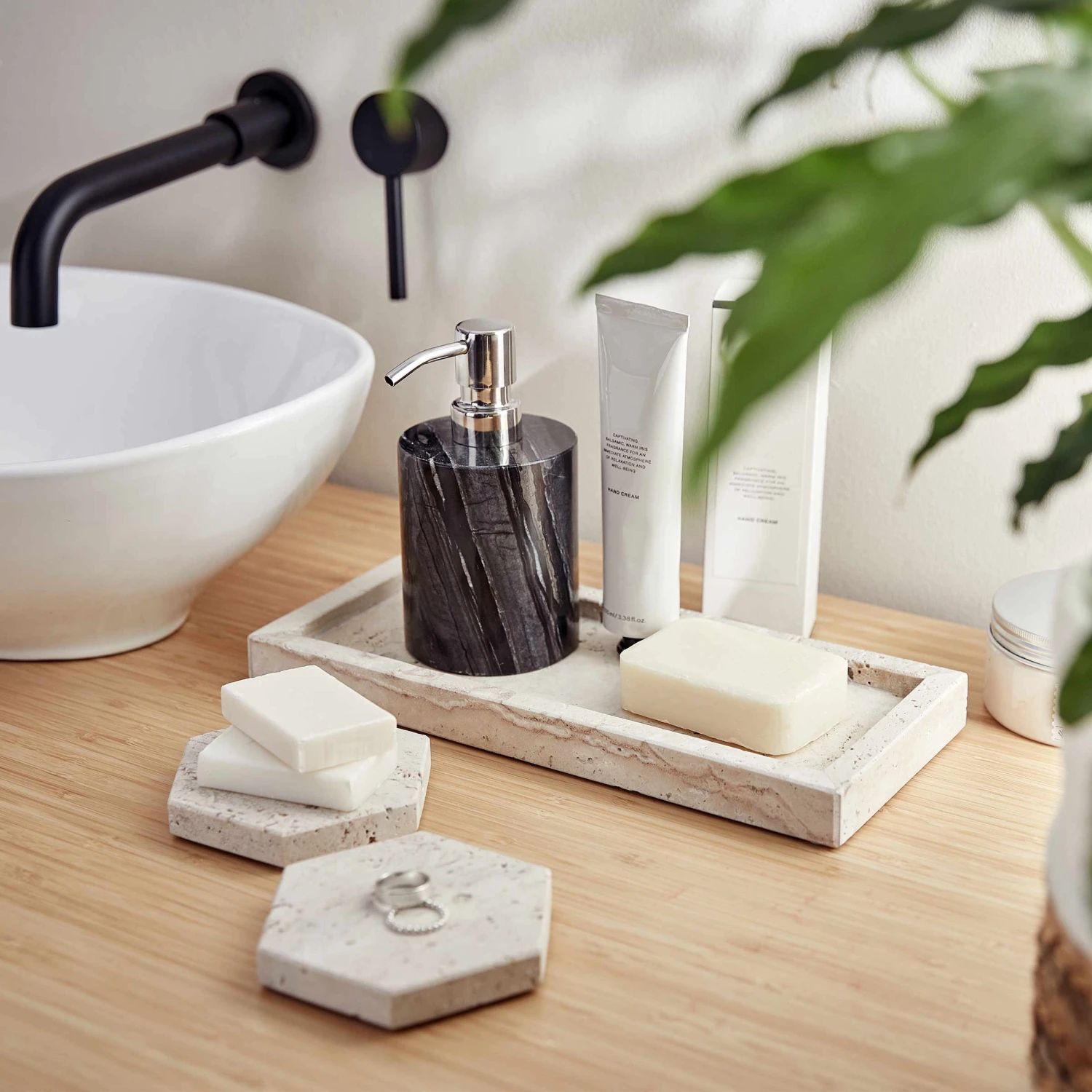 Tablett L 30 X B 13cm TRAVERTINE In Beige 4 Tablett L 30 X B 13cm TRAVERTINE In Beige – Bild 2