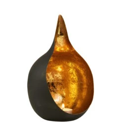 Teelichthalter Höhe 15cm DELIGHT In Schwarz-Gold -Butlers Speichern butlers teelichthalter hohe 15cm delight in schwarz gold 3