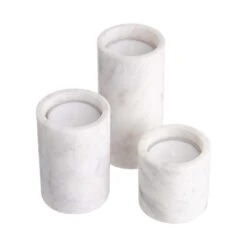 Teelichthalter-Set 3-tlg. MARBLE In Weiß -Butlers Speichern butlers teelichthalter set 3 tlg marble in weiss 2