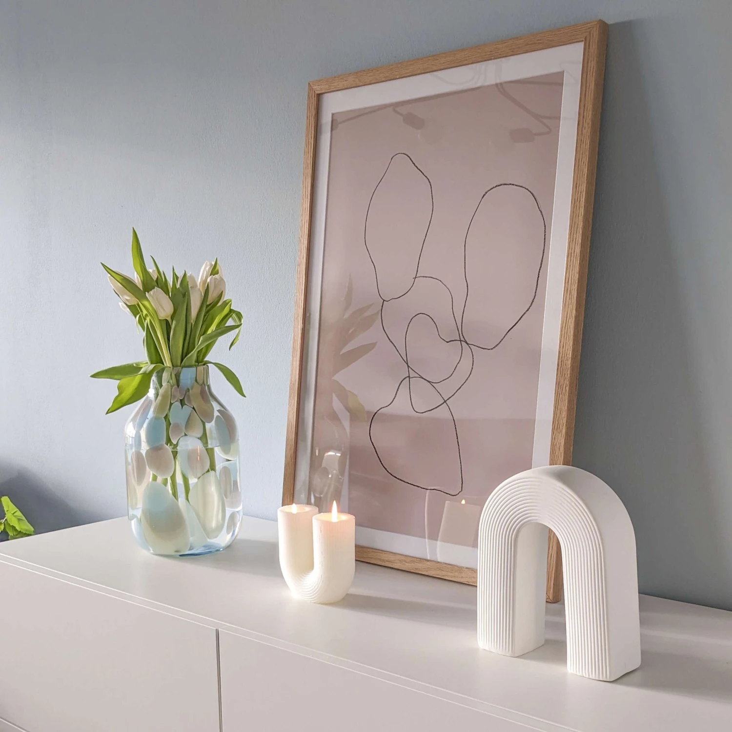 Vase Höhe 28cm CONFETTI In Hellblau-Hellrosa 10 Vase Höhe 28cm CONFETTI In Hellblau-Hellrosa – Bild 8