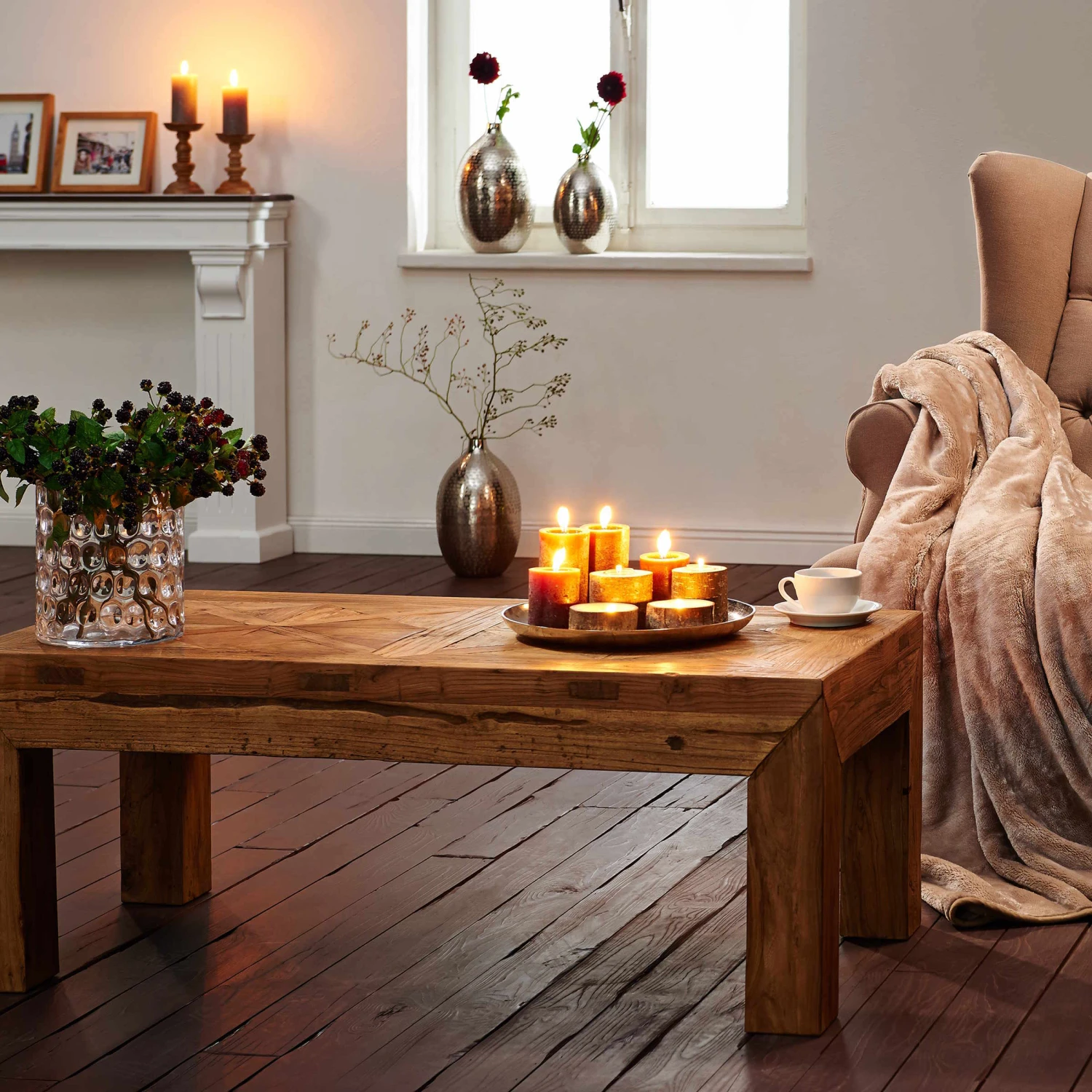 Vase Höhe 35 Cm INDIRA In Silber 6 Vase Höhe 35 Cm INDIRA In Silber – Bild 4