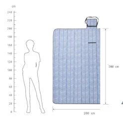 XXL-Picknickdecke Streifen L 200 X B 200cm GET TOGETHER In Blau-Weiß -Butlers Speichern butlers xxl picknickdecke streifen l 200 x b 200cm get together in blau weiss 2